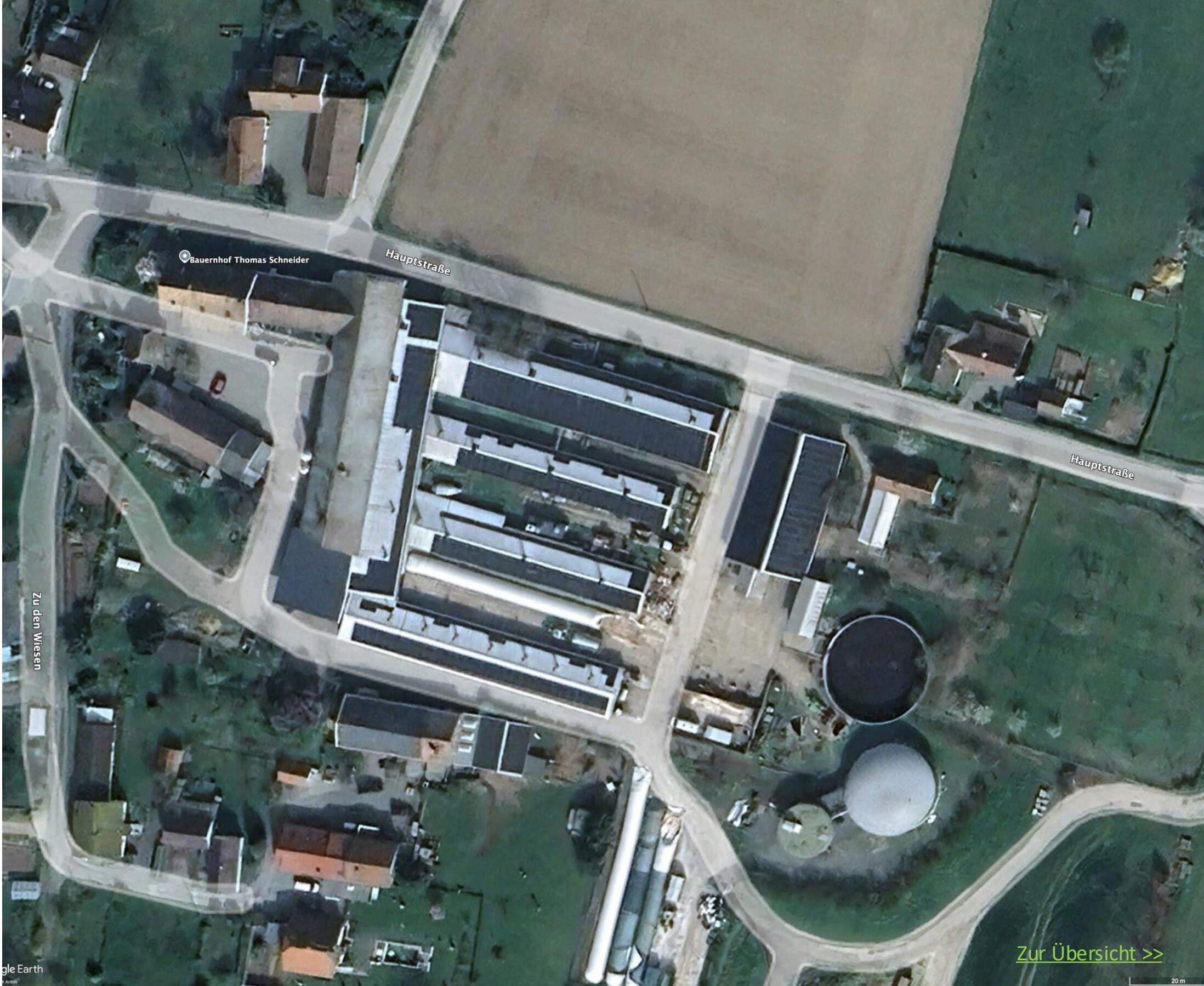 Luftbild der PV‑Anlage Weißenberg